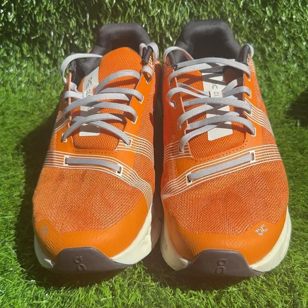 On Cloudgo Running Shoes Mens Size 9 Orange CloudTec Mesh Sneakers Low Top